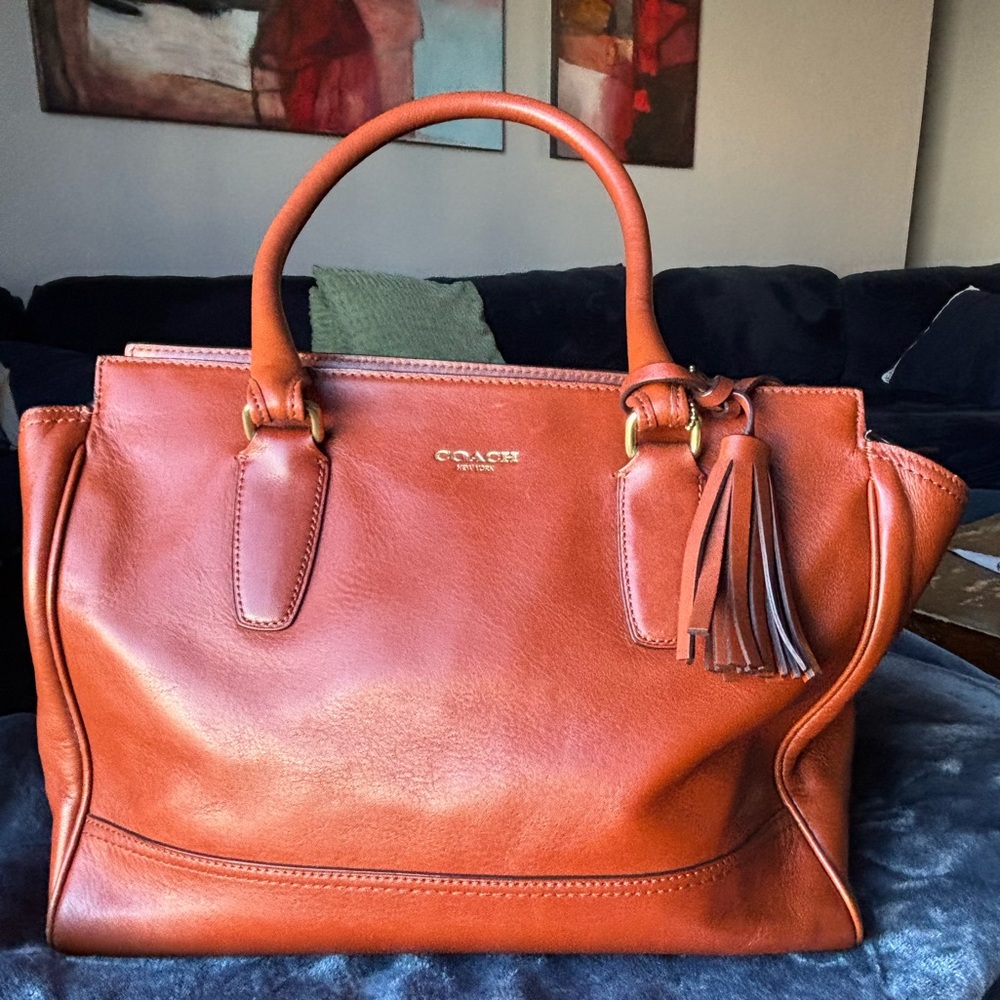 Authentic Coach Legacy Candace Carryall leather in Cognac